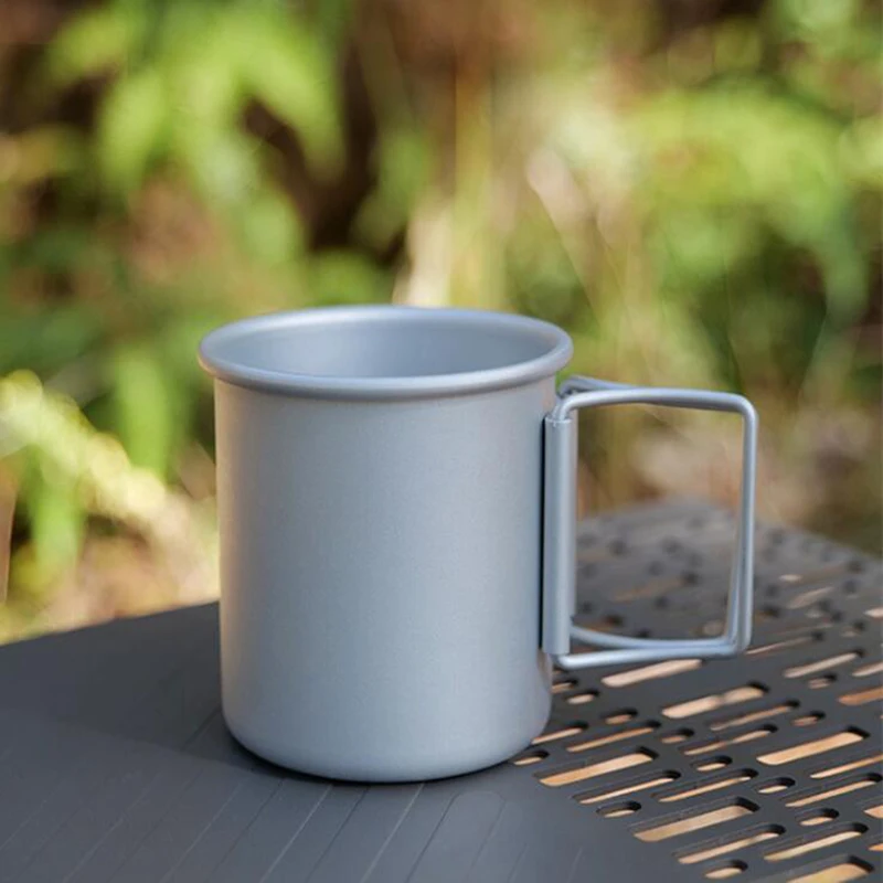 JoShock Outdoor Foldable Cup Portable Ultralight Aluminum Camping Cup with Foldable Handle Camping Cup Kitchen Equipment JoShock Outdoor Foldable Cup Portable Ultralight Aluminum Camping Cup with Foldable Handle Camping Cup Kitchen Equipment