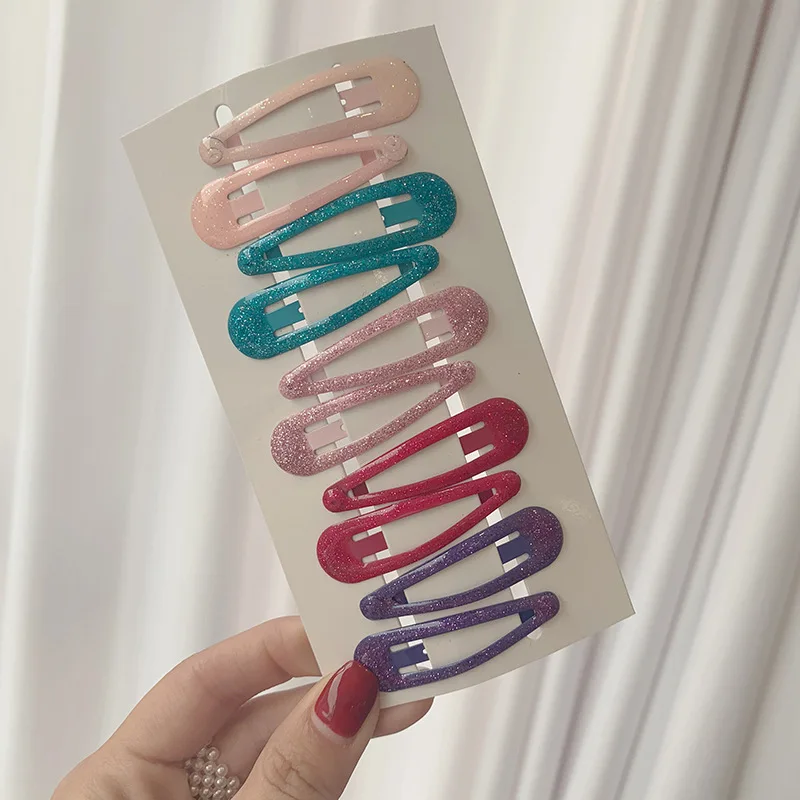 Женские блестящие заколки для волос винтажные металлические ярких цветов