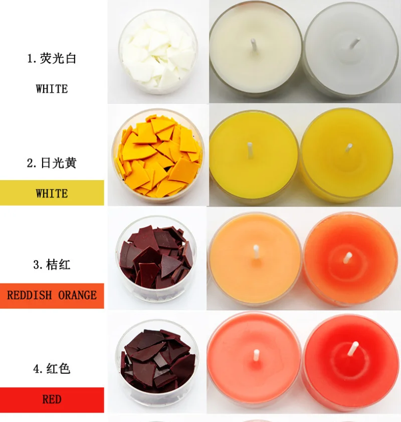 Воск-краска для свечей 34 Цвета отличный выбор цветов чипсы восковые хлопья Набор