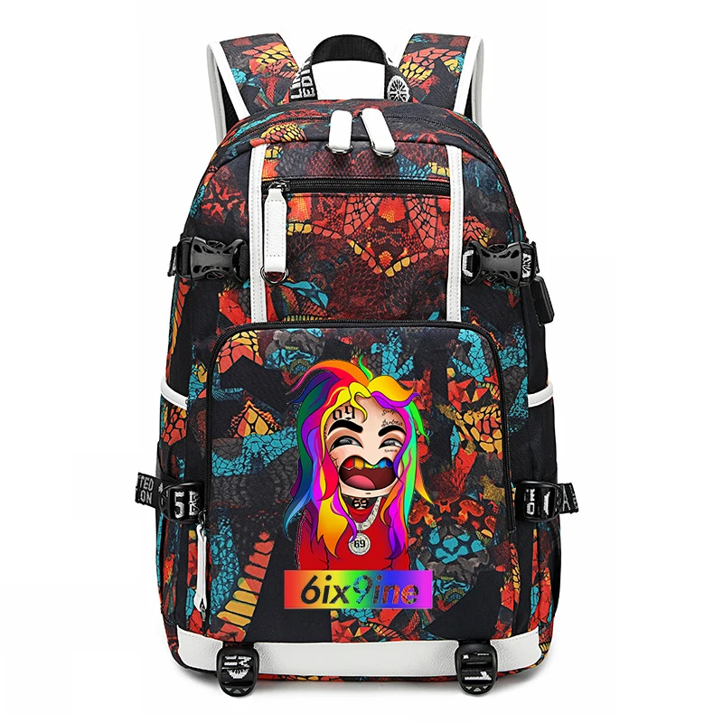 18 дюймов мужской рюкзак 6ix9ine Tekashi GOOBA для колледжа ноутбука школьные сумки девочек