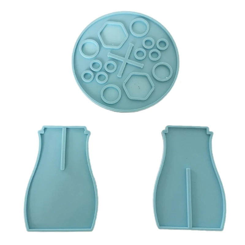 

1Set Coaster Epoxy Resin Mold Tea Cup Mat Mug Pad Silicone Mould DIY Crafts Tool R58E