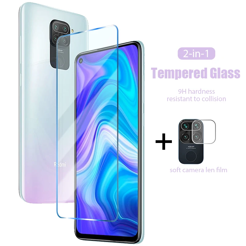2 в 1 закаленное защитное стекло для Redmi 9 9A 9T 9C 8 8A 7 7A 6 6A 5 5A пленка на объектив камеры