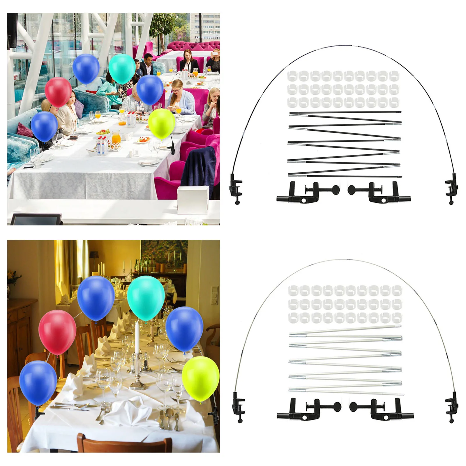 

Table Balloon Arch Stand Kit Party Decoration Adjustable Balloon Arch Stand Kit for Christmas Graduation Wedding Outdoor