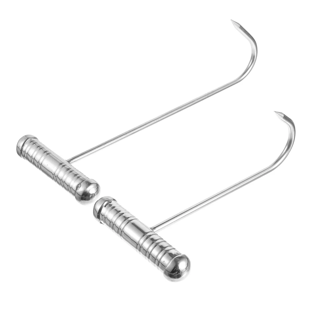

2 Pcs Stainless Steel Hook Meat Hook T Hook Meat Hanger Meat Hanging Hooks
