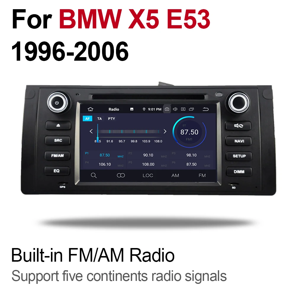 7 &quotAndroid автомобильный мультимедийный плеер 2 Din WIFI GPS навигация Авторадио для BMW X5