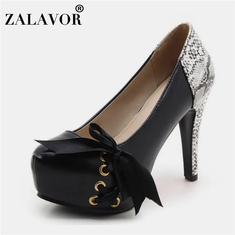 ZALAVOR/размеры 32-43 пикантные женские туфли на высоком каблуке туфли-лодочки с