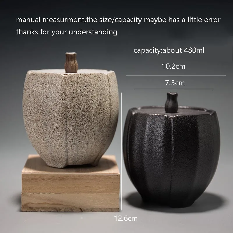 Винтажная керамическая банка для чая герметичная контейнер хранения зеленого