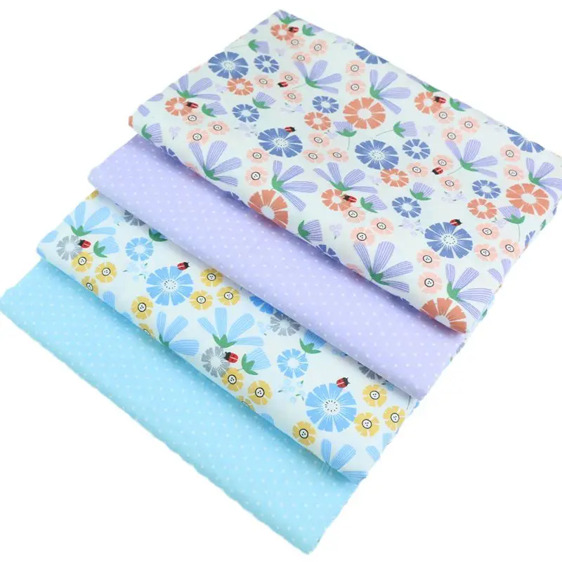 100% cotton twill flower fabrics for DIY Sewing textile tecido tissue patchwork bedding quilting | Fabric
