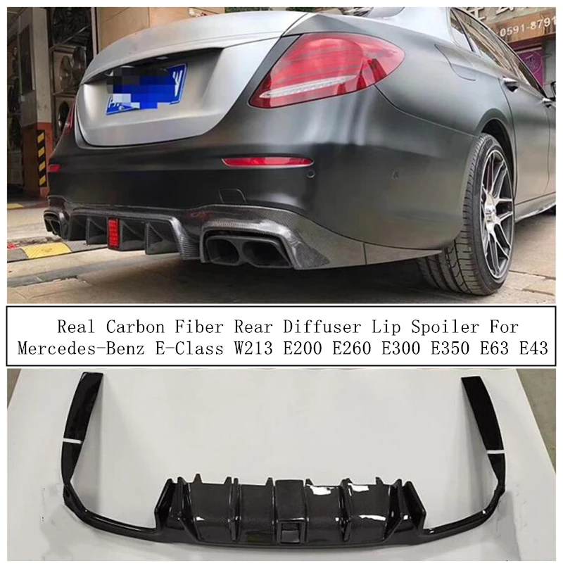 

Carbon Fiber Rear Bumper Diffuser Lip Spoiler For Mercedes-Benz E-Class W213 E200 E260 E300 E350 E63 E43 2016-2020