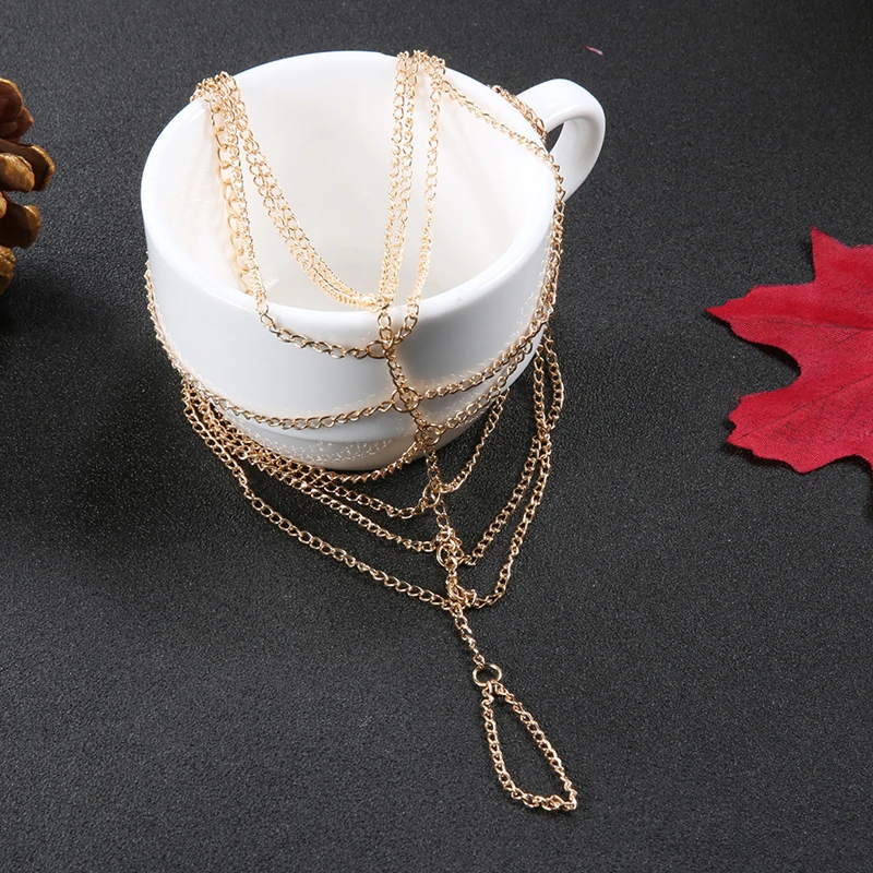 Новый дизайн Лидер продаж женские модные золотые Многослойные ботильоны с