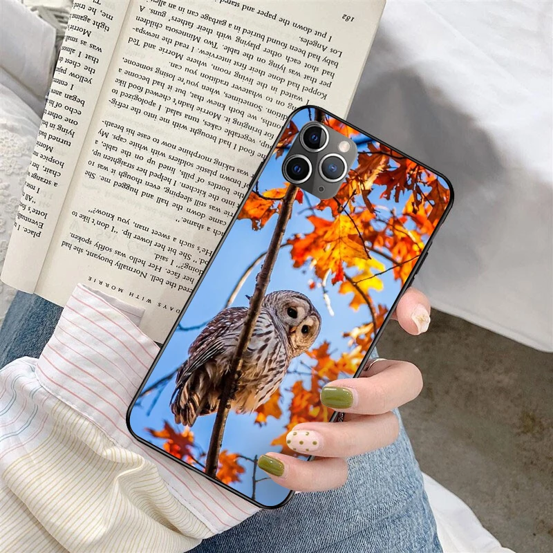 

Animal Owl Soft tpu Phone Cover for iPhone X XSMAX 6 6S 7 7plus 8 8Plus XR SE2020 12pro 12mini 11promax