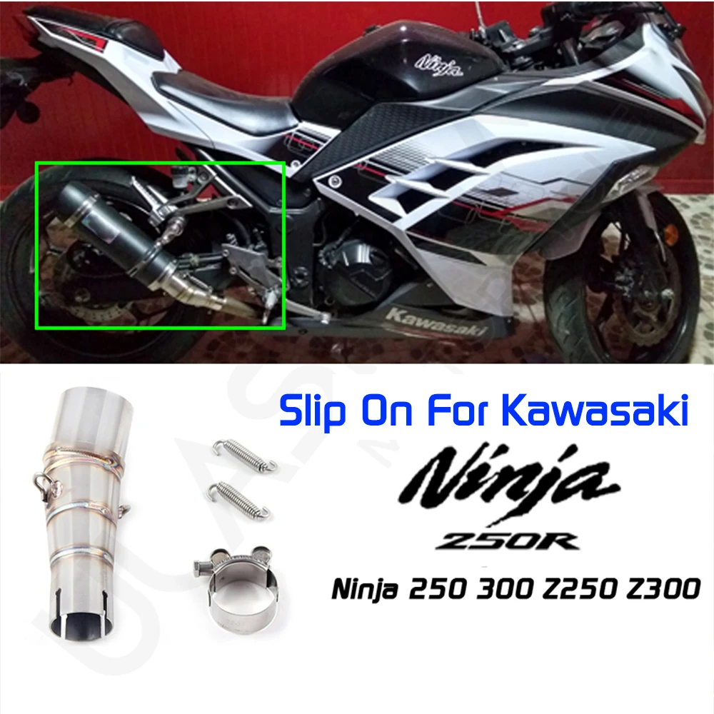 Slip On Cho Kawasaki Z250 2008-2015 Ninja 300 2013-2016 Ninja 250R 2008-2012 Ống Xả Xe Máy ống Xả Trung Ống