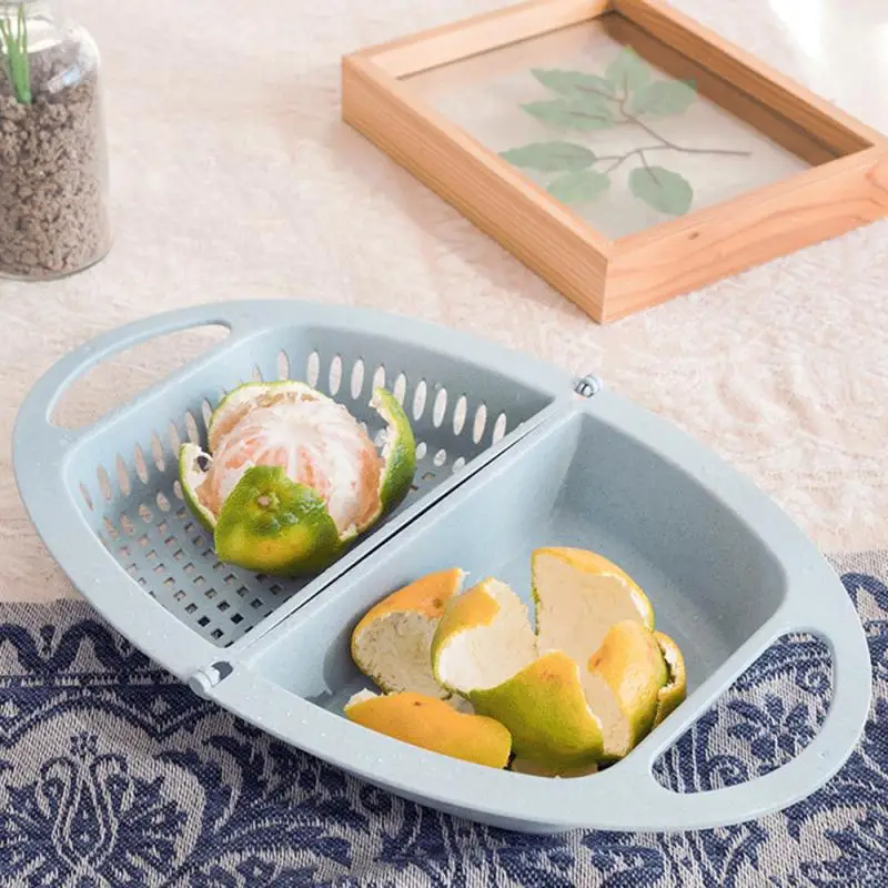 Креативная Складная сливная корзина емкость для мытья фруктов бытовая