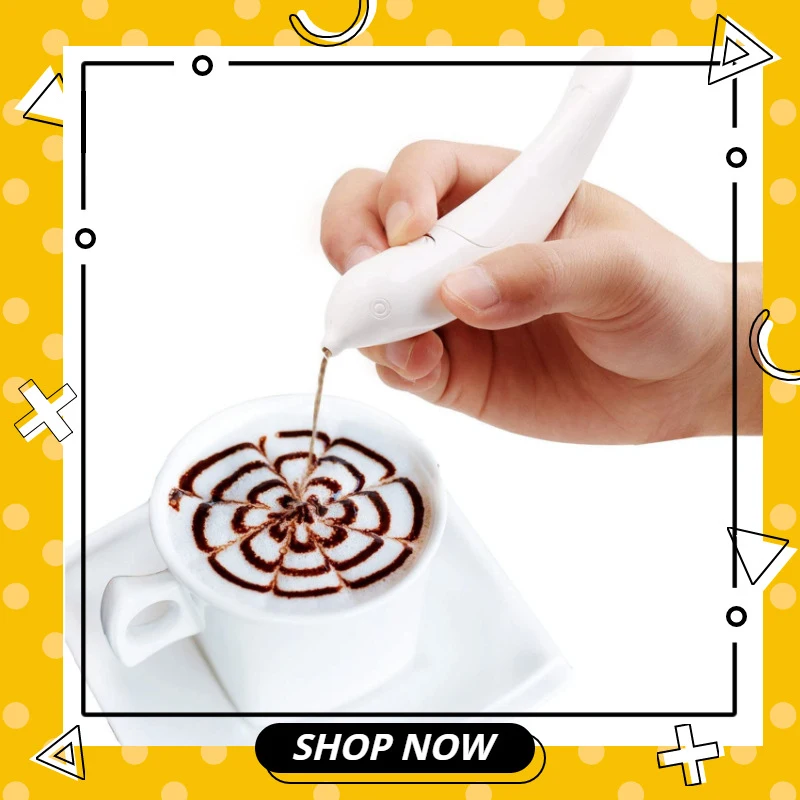 

Creative Electrical Latte Art Pen for Coffee Cake Spice Pen Cake Decoration Pen Coffee Carving Pen Baking Pastry Tools
