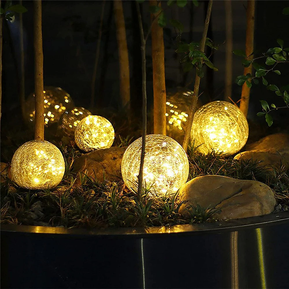 Waterproof 20/30Led Solar Courtyard Buried Light Cracked Glass Ball Led automatical Sensor Street Light Outdoor For Garden Decor
Waterproof 20/30Led Solar Courtyard Buried Light Cracked Glass Ball Led automatical Sensor Street Light Outdoor For Garden Decor