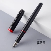 jinhao black metal fountain pen titanium black nib 0 5mm matte barrel gift box business pen set