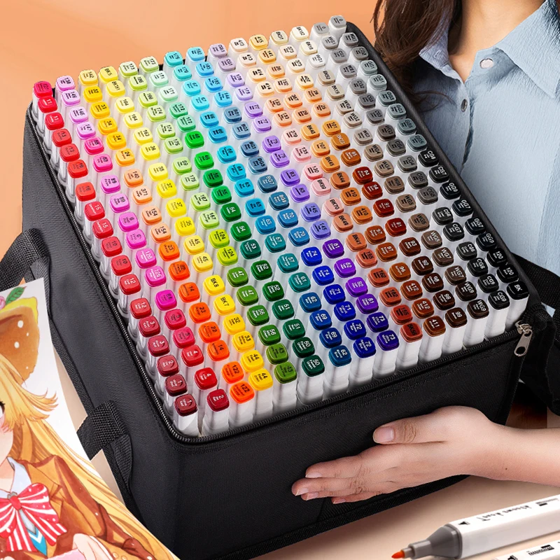 

Touchfive 80 цветов Набор маркеров для эскизов двойной наконечник манга марке ручка для раскрашивания рисунок анимация интерьер комические това...