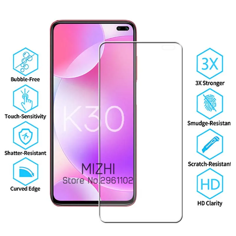 Защитное стекло закаленное HD для Xiaomi Redmi k30 | Мобильные телефоны и аксессуары