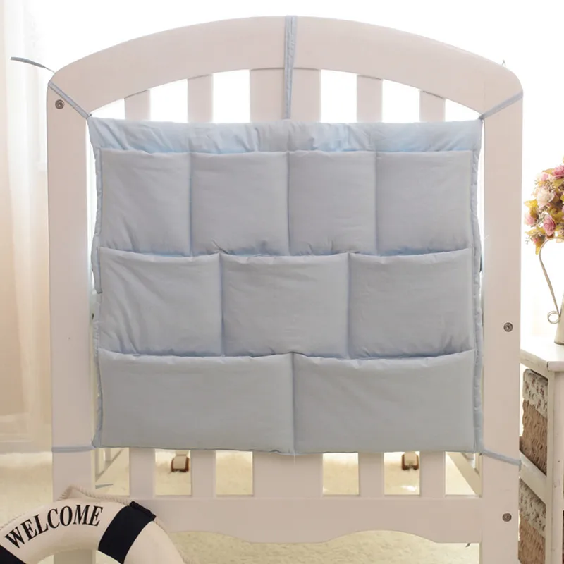 Crib Organizer Baby Bedding set Hanging Bag Storage Cotton Newborn Bed Toy Diaper Nappy Cot Pocket Nursing bag | Детское постельное