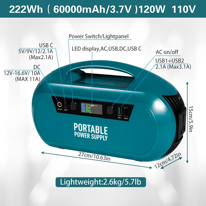Портативная резервная портативная зарядная станция 110 В 220 солнечный генератор
