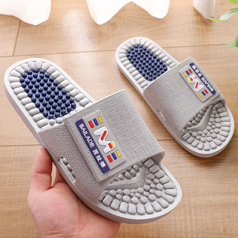 

Summer Couple Slippers Sandals Woman Men Casual Foot Massage Slippers Bathroom Antiskid Deodorant Lovers Indoor Home Shoes 2021