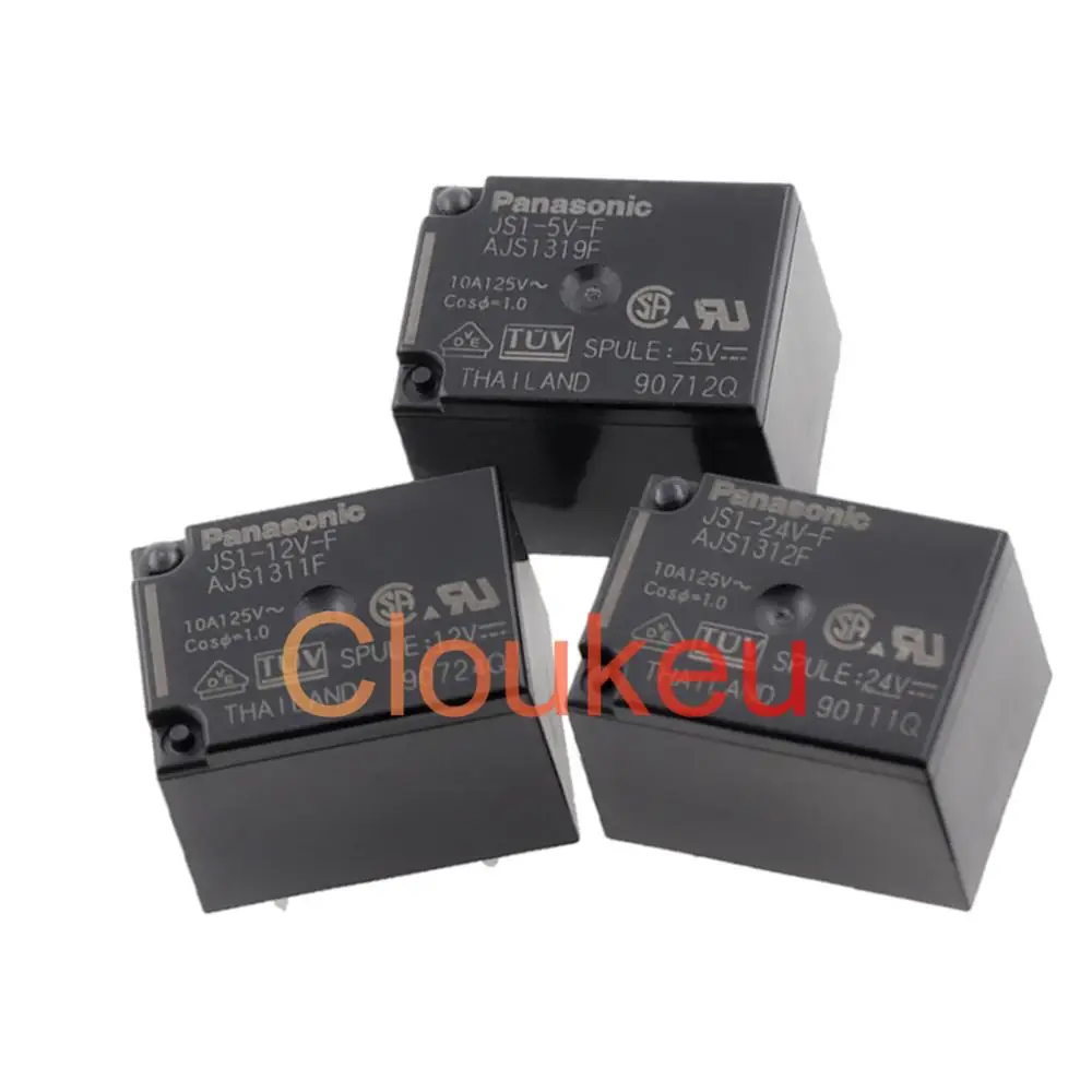 Реле JS1-5V 12 В 24V-F AJS1319F 1311F 1312F 10A 5pin | Строительство и ремонт