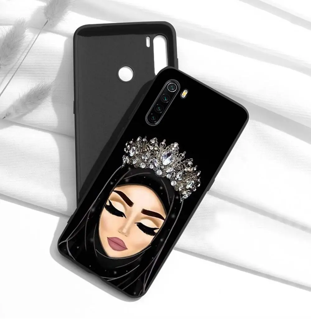 

Lslamic girl Case For Xiaomi Redmi Note 9 8 7 10X 8T 6 Pro Mi Note 10 9 8 9T Pro SE A3 A2 Lite F1 Phone Cases Black Cover Capa
