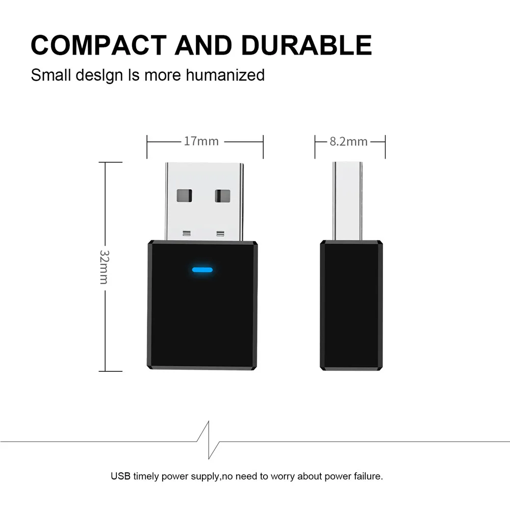 Беспроводной адаптер Bluetooth аудио приемник передатчик 2 в 1 мини стерео BT V5.0 AUX RCA USB 3