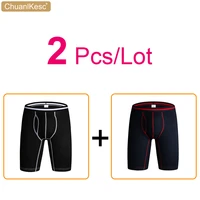 2pcslot mens fat boxer pants large size long wear resistant running underwear cotton dry and comfortable sports shorts