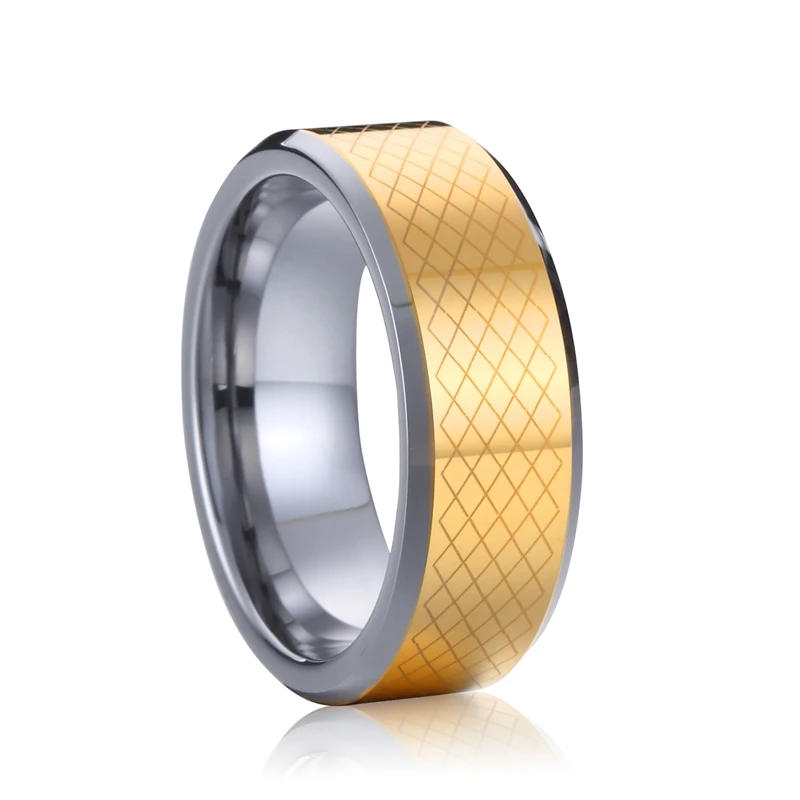 

Позолоченные вольфрамовые кольца, 18k, с уникальным дизайном gridline