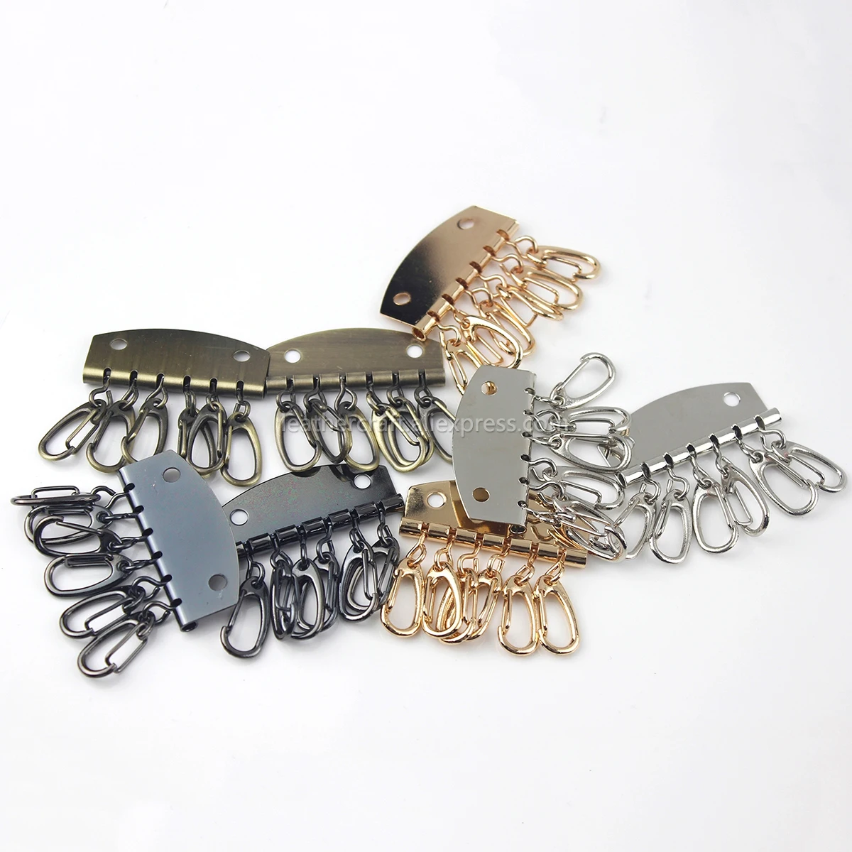 Металлический держатель для ключей 1 шт. органайзер с 6 крючками кожаного