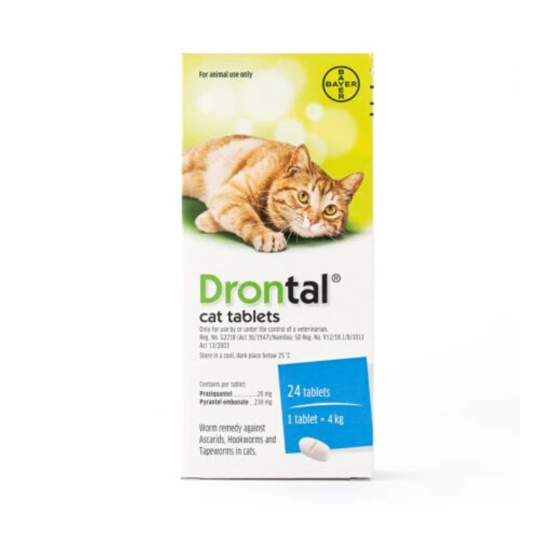 Bayer Drontal Dewormer для кошек Allworms круглый и Tap червь 8/40 вкладки