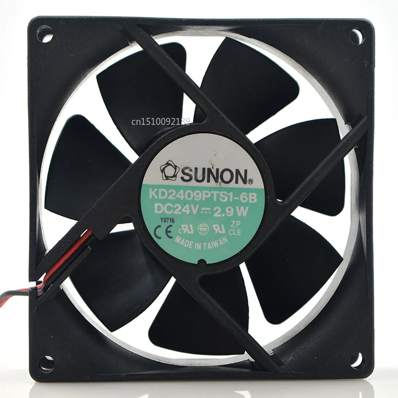 

for Original KD2409PTS1-6B Computer Blower Double Ball Cooling Fan DC 24V 2.9W 0.12A 9025 90*90*25mm 3850RPM 2 Wires