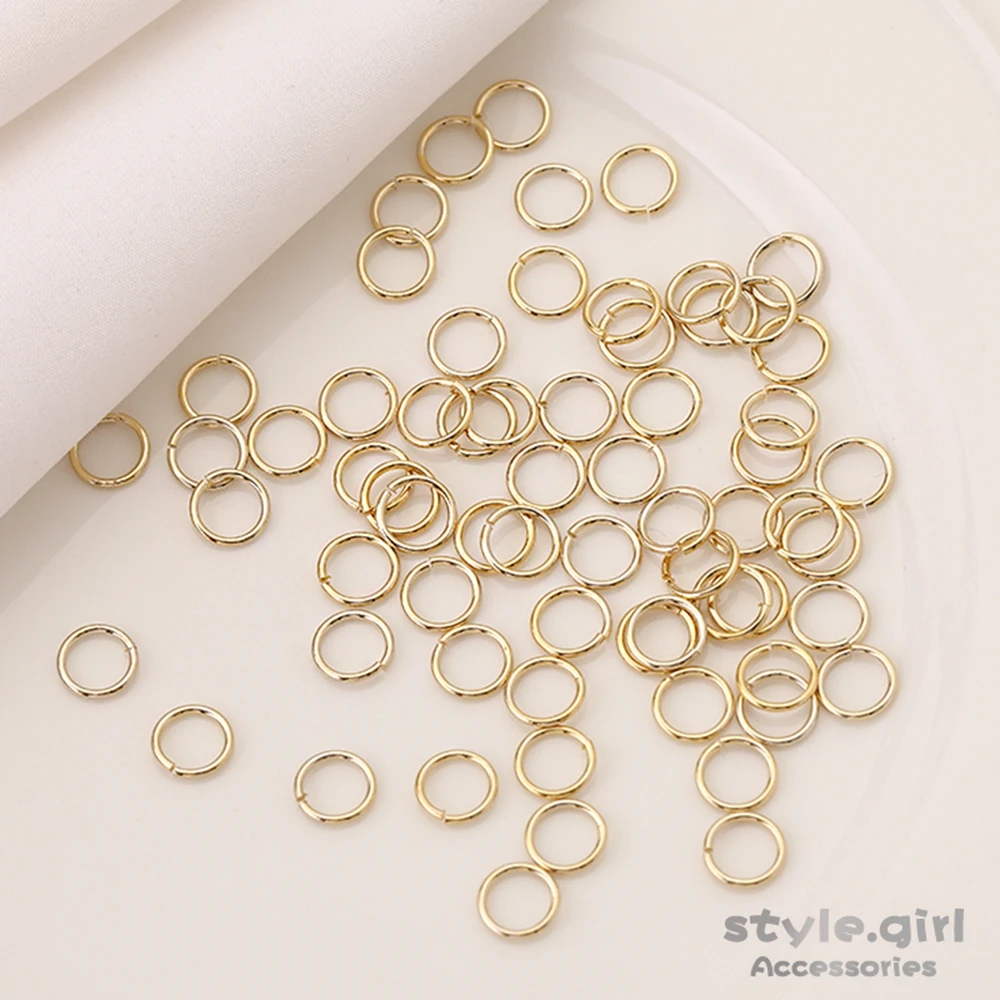 

Copper plating 14K Real Gold Ring Opening Jump ring Connector For DIY Jewelry Making Accessory