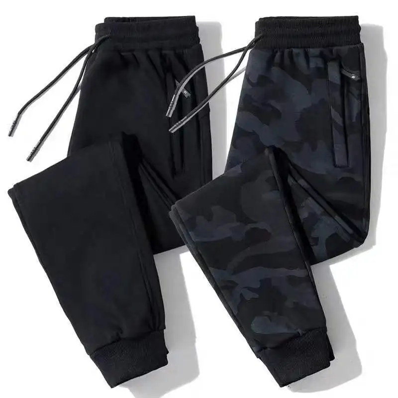 

Men's sweatpants large size 5XL 100kg Male Hip hop Khaki Black Pockets Joggers Pants Man Korean Sweatpants Youthful vitality