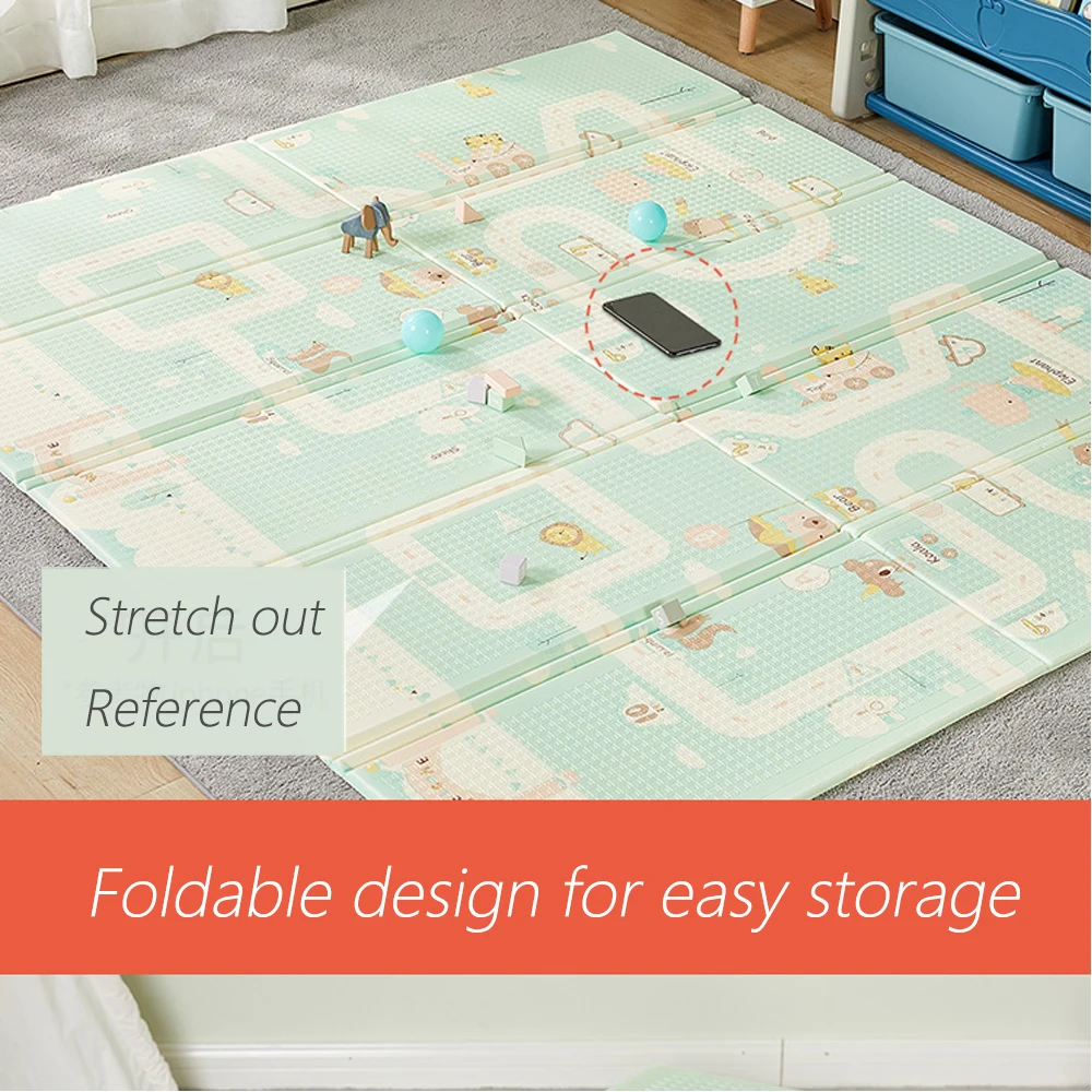 Портативный детский игровой коврик XPE двухсторонний домашняя игра складной для