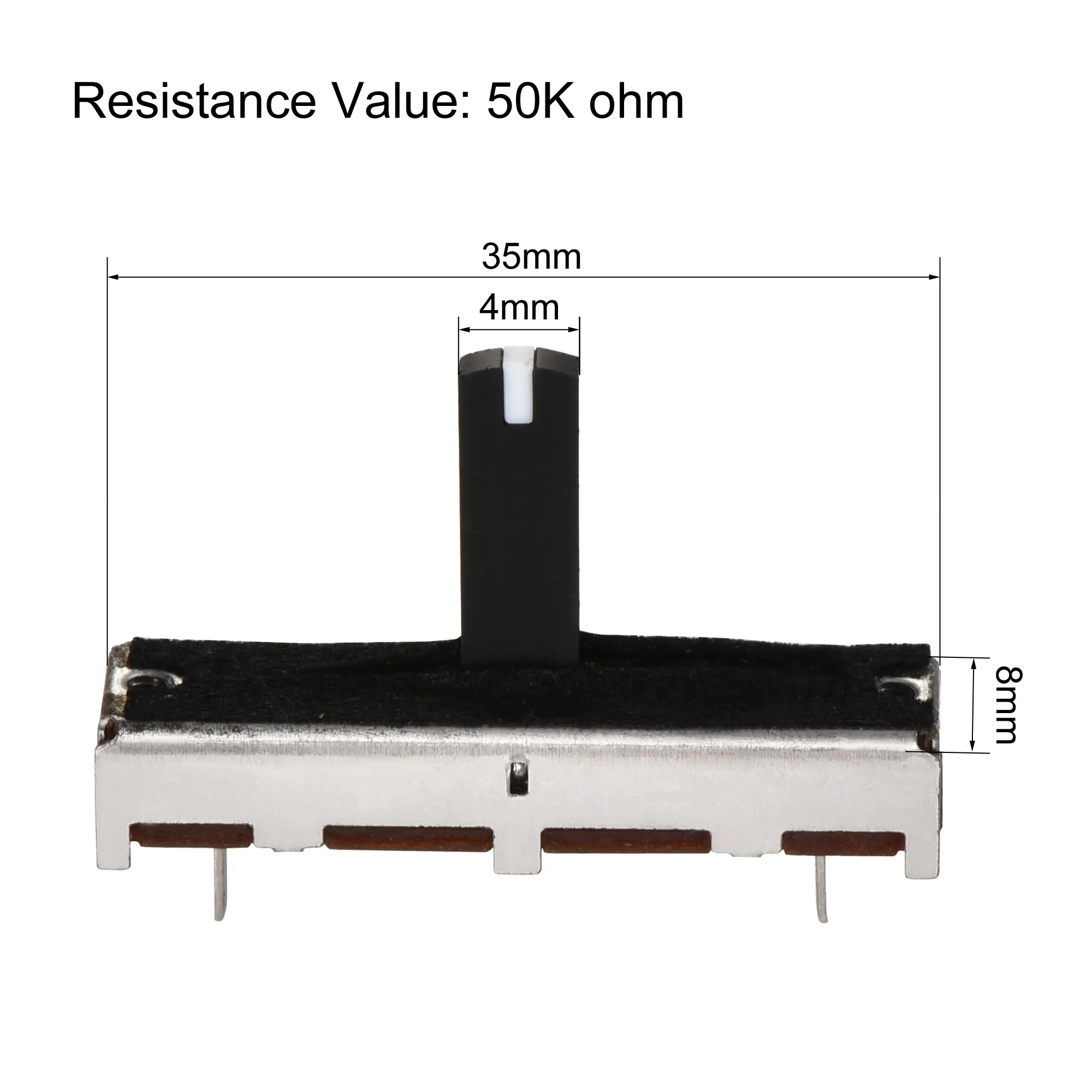 

Uxcell переменные резисторы микшер 35 мм прямой слайдер потенциометр B50K Ом одноканальный 2 шт.