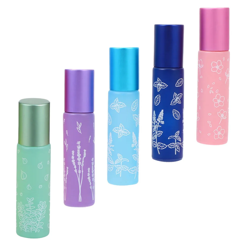 

5Pcs Travelling Portable Essential Oil Storage Sub Bottles Roller Glass Bottles
