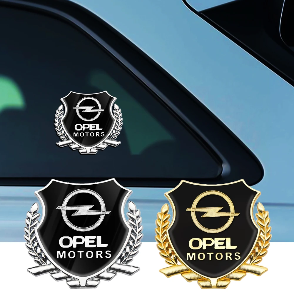 

2Pcs Car Waterproof 3D Emblem Decals Door Window Side Metal Alloy Stickers For Opel Astra H G J Insignia Mokka Zafira Corsa OPC