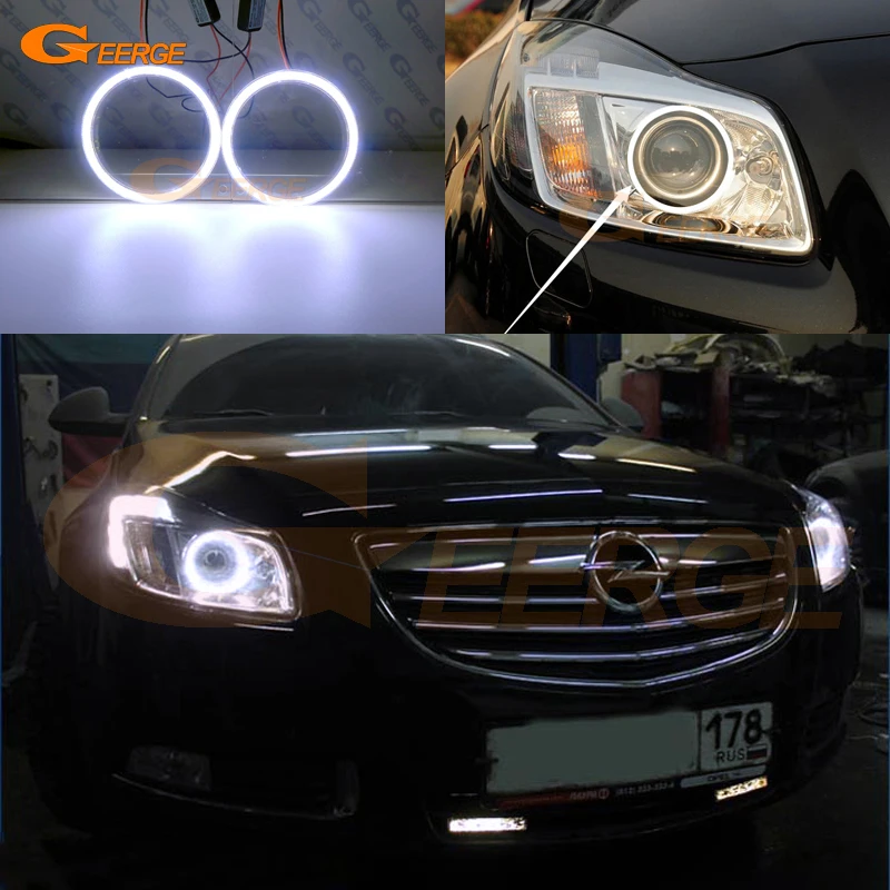 Отличный COB комплект светодиодов глаза ангела halo кольца ультра яркие для Opel Insignia A