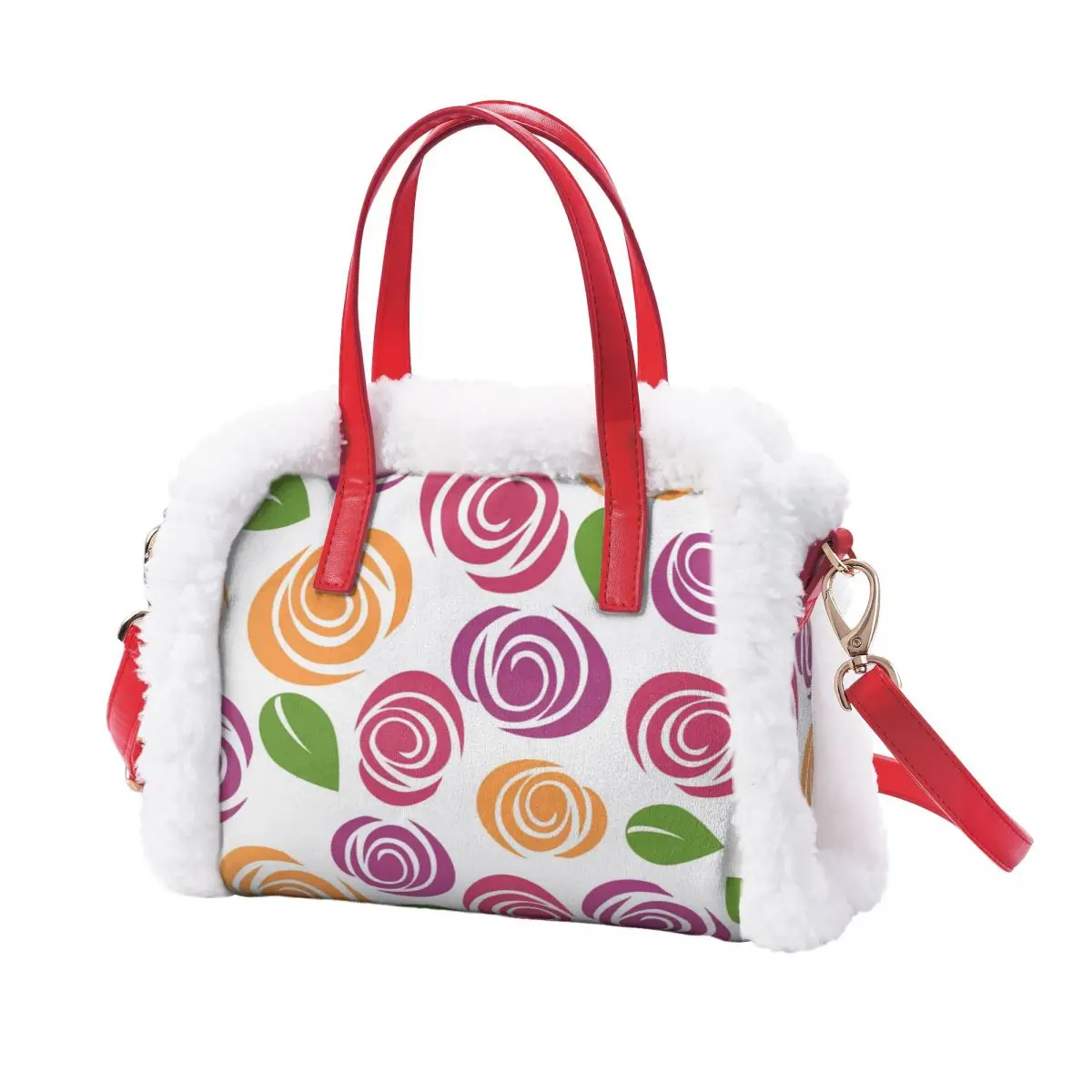 

Portable Christmas Decorations Plush Handbag Fluffy Handbag Shoulder Bags