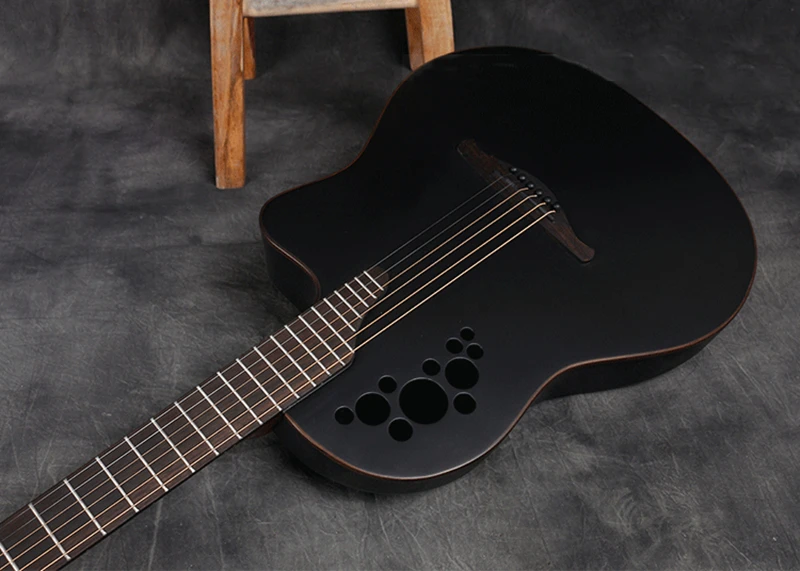 41 zoll folk elektrische gitarre massive fichten trauben loch gitarre 6 saiten akustische gitarre hohe qualität carbon faser gitarre agt235 free