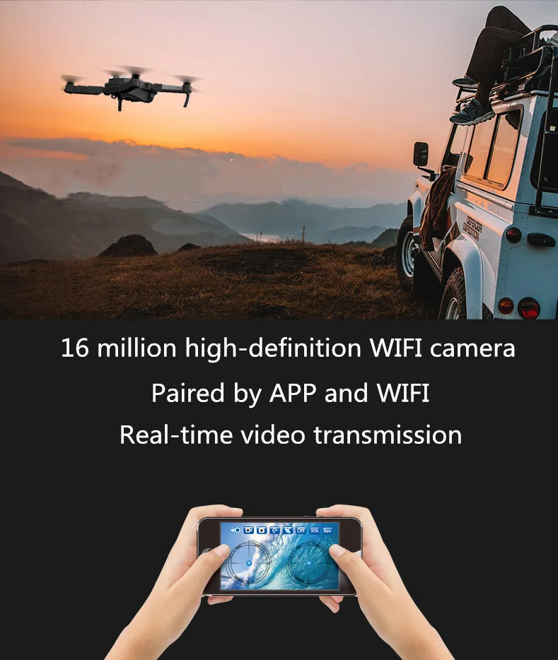 Wi-Fi FPV с широкоугольной HD камерой, две камеры, режим высокой фиксации, Складная рукоятка, Радиоуправляемый квадрокоптер, Дрон RTF VS Smart, чтобы следить за RC plane
