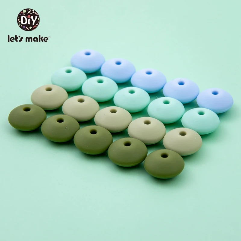 Let's make-Cuentas de Abacus para dentici&oacute;n, mordedor de silicona de lentejas de 15mm, collar de lactancia, accesorios de grado alimenticio, DIY, nuevo 20 piezas-5
