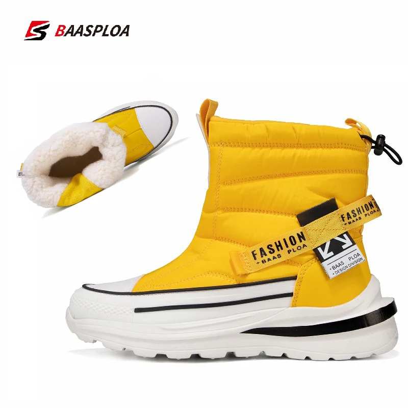 

Baasploa 2022 зимние ботинки теплая хлопковая обувь нескользящие износостойкие зимние ботинки высокие удобные мужские ботинки на толстой подошв...
