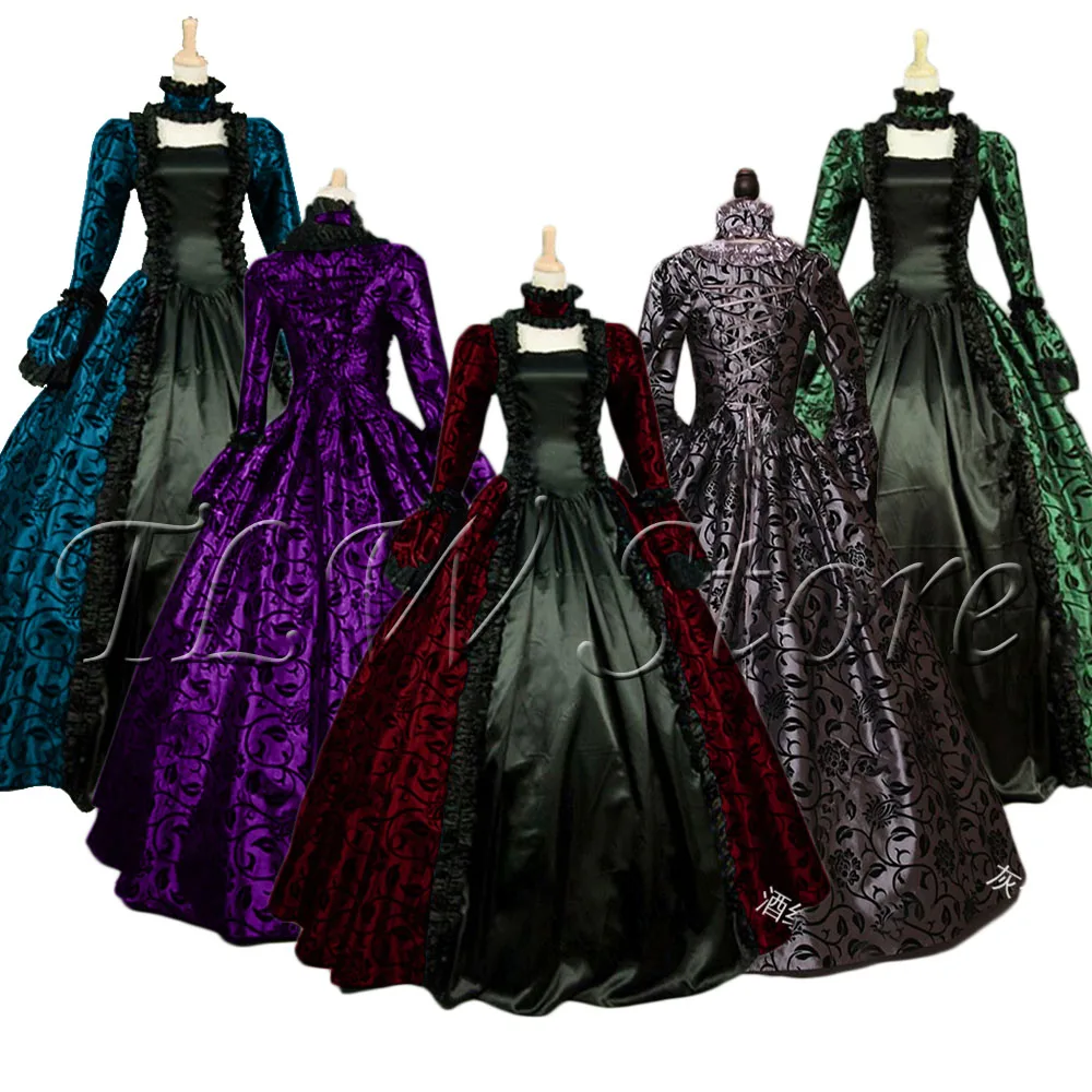 Размера плюс 5xl Косплей средневековый Дворцовая принцесса Платье для взрослых в