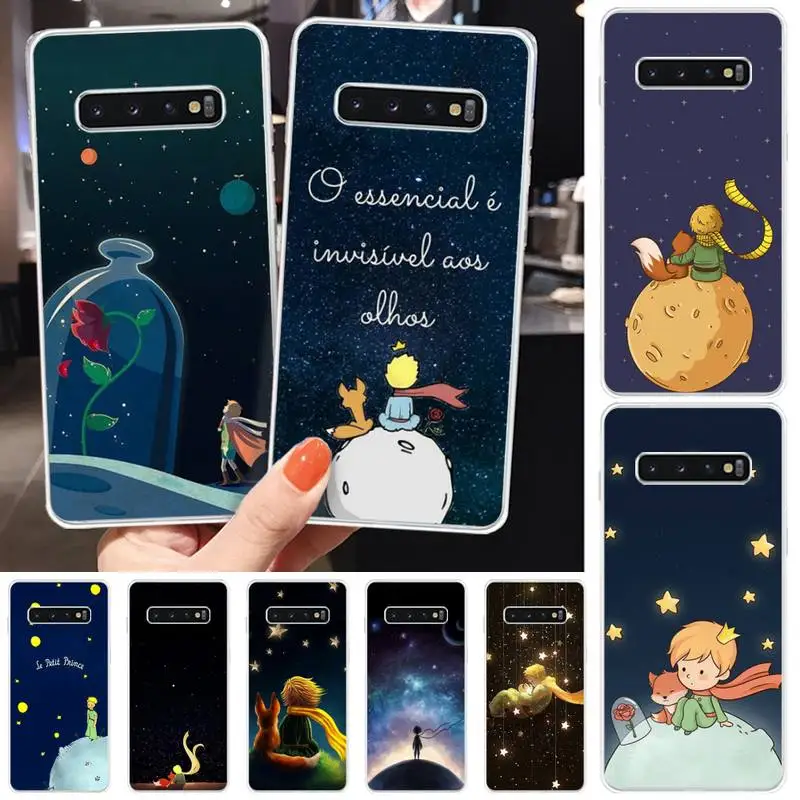 

Little Prince Print Phone Case Transparent For Samsung S10 Plus S10 E(lite) S6 S7 Edge S8 S9 Plus Brand