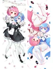 Чехол для подушки Dakimakura с надписью Re:Life in a different world from zero Rem Ram