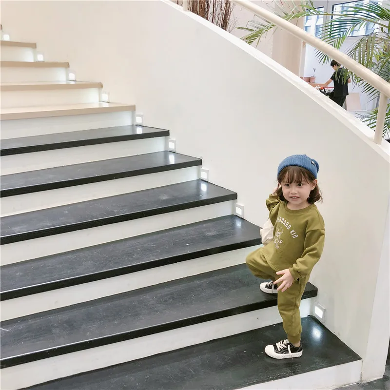 Новинка осени 2019 комплекты одежды в Корейском стиле Повседневная Толстовка с