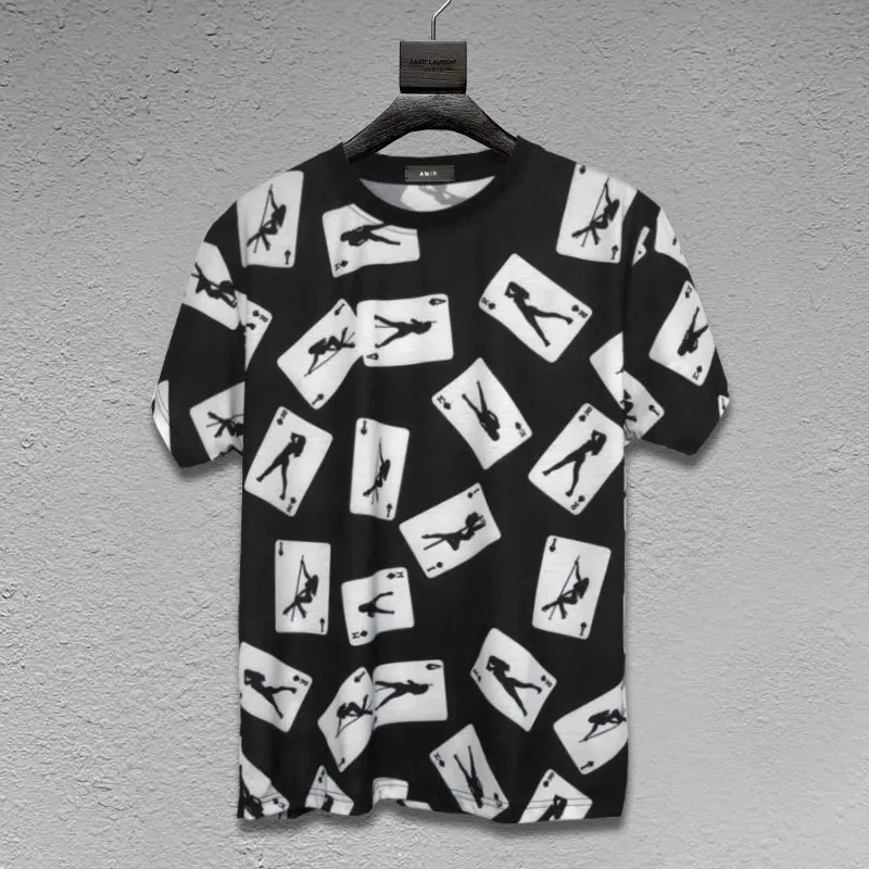 

Street fashion AMI short sleeve T-shirt